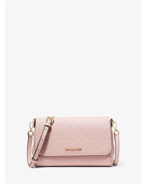 michael kors brown and pink convertible crossbody bag